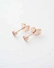 Mini Heart Crystal Stud Earrings