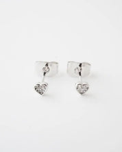 Mini Heart Crystal Stud Earrings