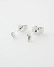 Mini Moon Crystal Stud Earrings