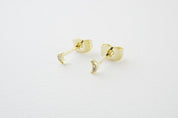 Mini Moon Crystal Stud Earrings