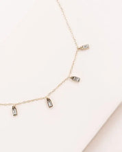 Minimal Rectangle Rhinestone Anklet - Gold / OS