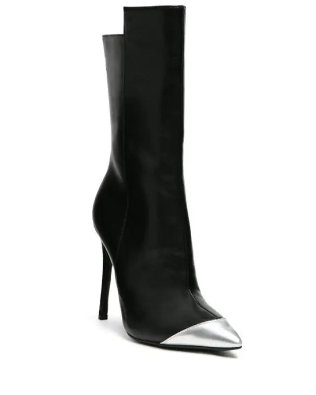 Miya Twitch Silver Dip Stiletto Boot