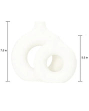 Modern Ceramic Vase Round Shape - 2 Pcs/Set As Shown / Sm/Lg