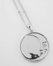 Moon Face Pendant Necklace