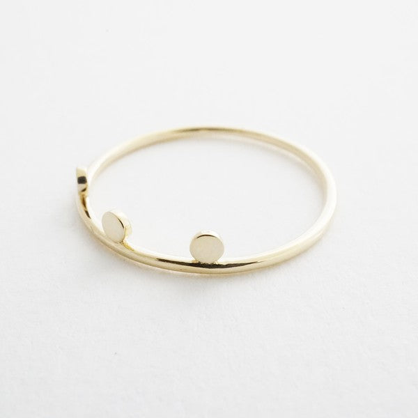 Morse Code Dotted Ring - Gold-5 / 3