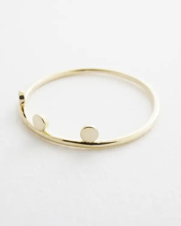 Morse Code Dotted Ring - Gold-5 / 3