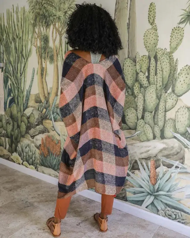 Multi Buffalo Checkered Kimono