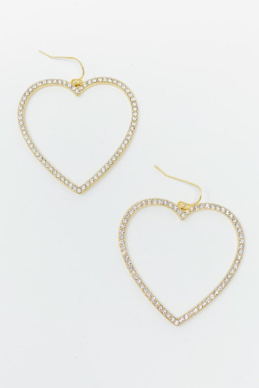 My Precious Heart Earrings, Gold