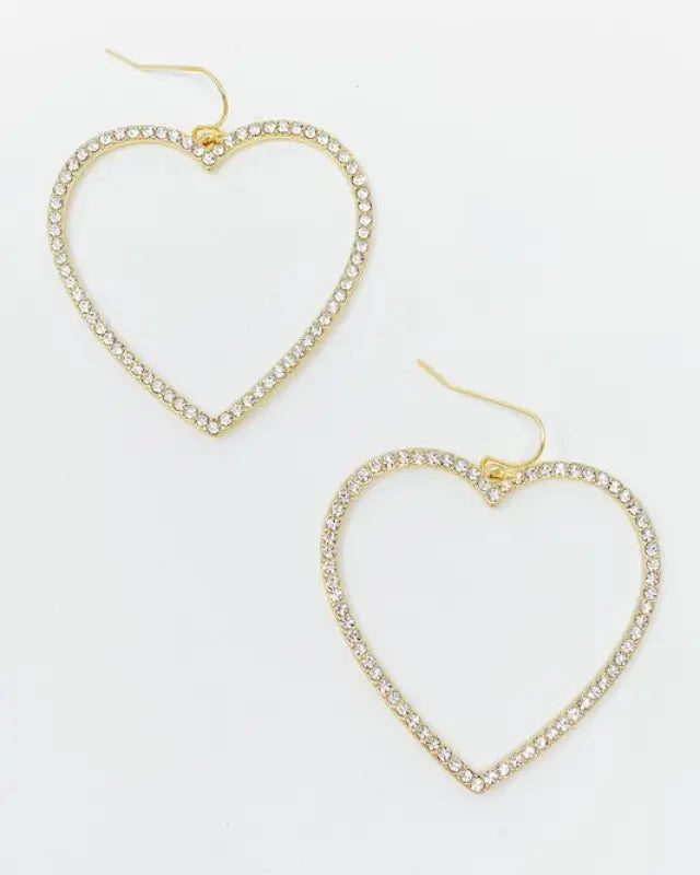 My Precious Heart Earrings, Gold