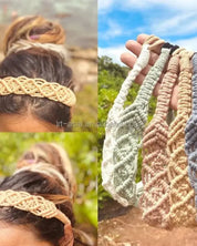 N E W C O L O R S Boho Crochet Elastic Head Wrap