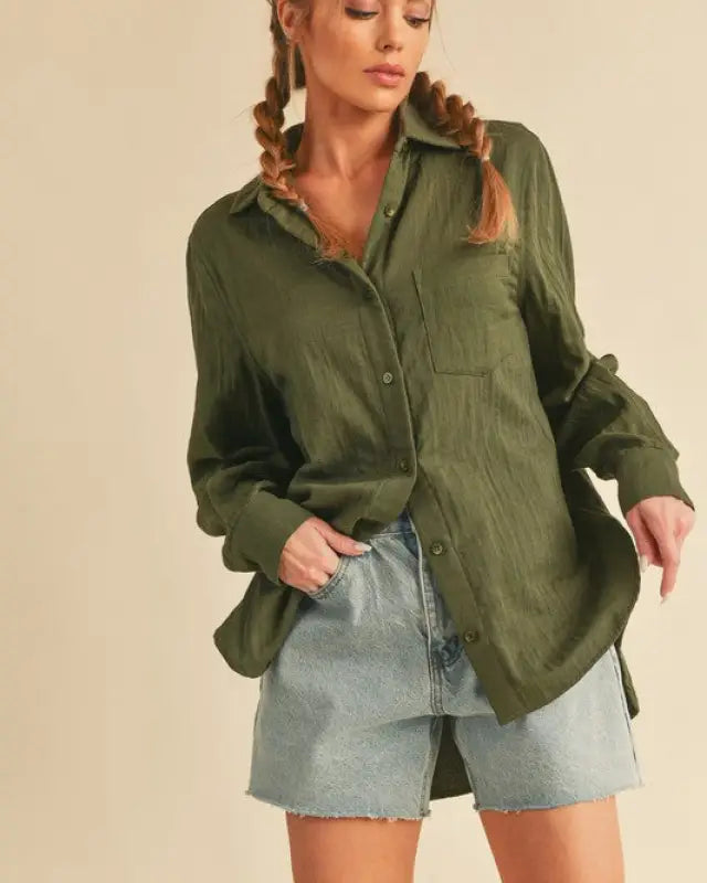 Nattie Shirt - OLIVE / S