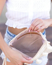 Naya Crochet Tassel Clutch - Straw / OneSize