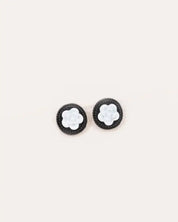 Noir Rose Stud Earrings - Black / OS