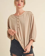 Nore 3/4 Henley Top