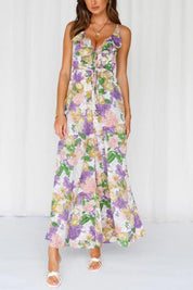 Nyasia Floral Print Wide Leg Jumpsuit