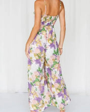 Nyasia Floral Print Wide Leg Jumpsuit