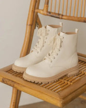 OASIS SOCIETY Amora - Military Bootie - WHITE / 6 - Booties