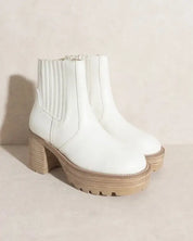 OASIS SOCIETY Aubrey - Platform Paneled Boots - WHITE / 6