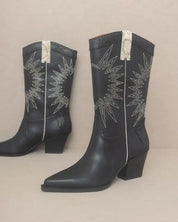 Oasis Society Halle - Paneled Cowboy Boots