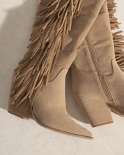 Oasis Society Out West - Knee-High Fringe Boots