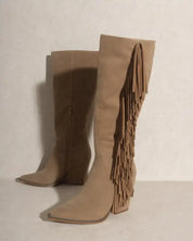 Oasis Society Out West - Knee-High Fringe Boots