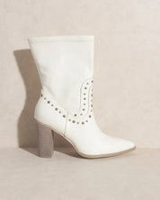 OASIS SOCIETY Paris - Studded Boots - WHITE / 6