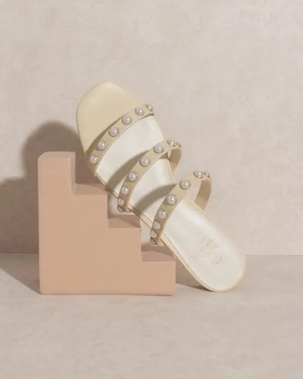 OASIS SOCIETY Valerie - Pearl Flat Sandals