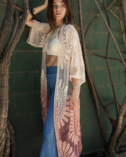 Ombre Bohemian Lace Kimono