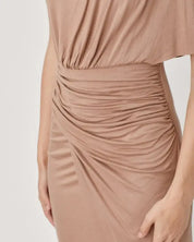 One Shoulder Drape Jersey Dress