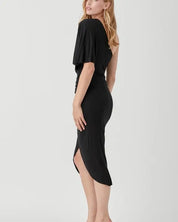 One Shoulder Drape Jersey Dress