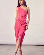 One Shoulder Wrap Dress