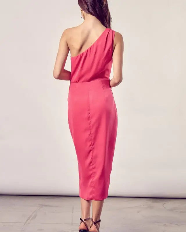 One Shoulder Wrap Dress