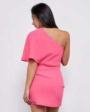 One Shoulder Wrap Dress