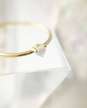 Opal Orb Crystal Ring