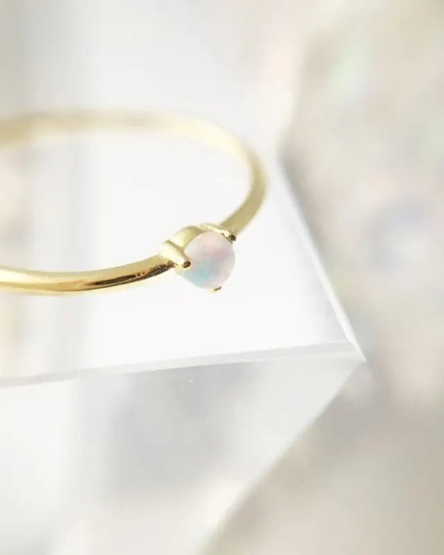 Opal Orb Crystal Ring