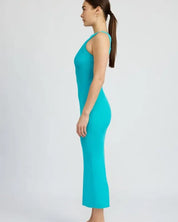 OPEN BACK MAXI KNIT DRESS