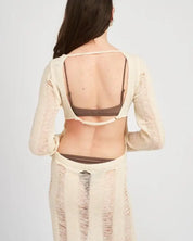 Open Back Laddered Mini Dress