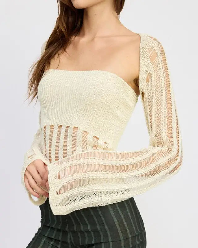 OPEN KNIT SHRUG