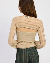 OPEN KNIT SHRUG