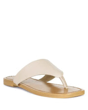 OROFER SOFT LEATHER LUXURY THONG FLATS - Latte / 5