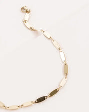 Oval Rolo Chain Anklet - Gold / OS