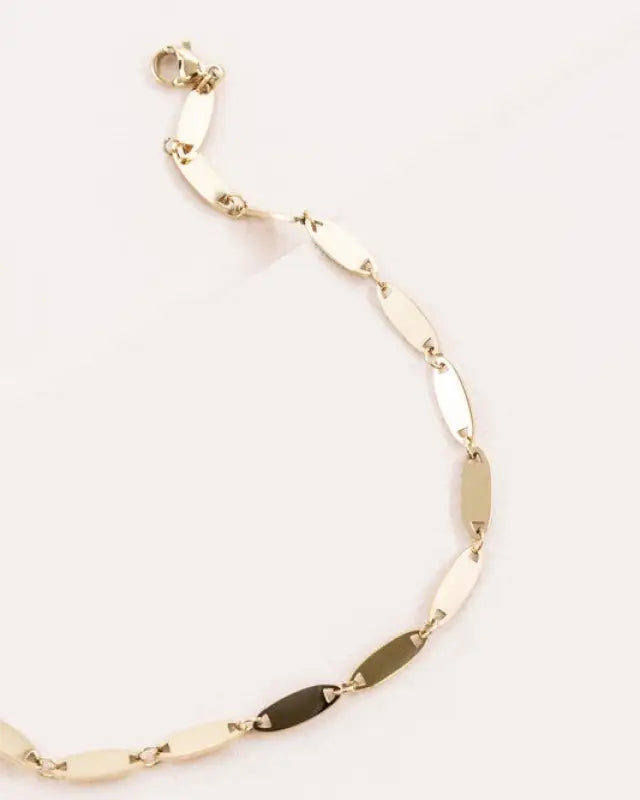 Oval Rolo Chain Anklet - Gold / OS