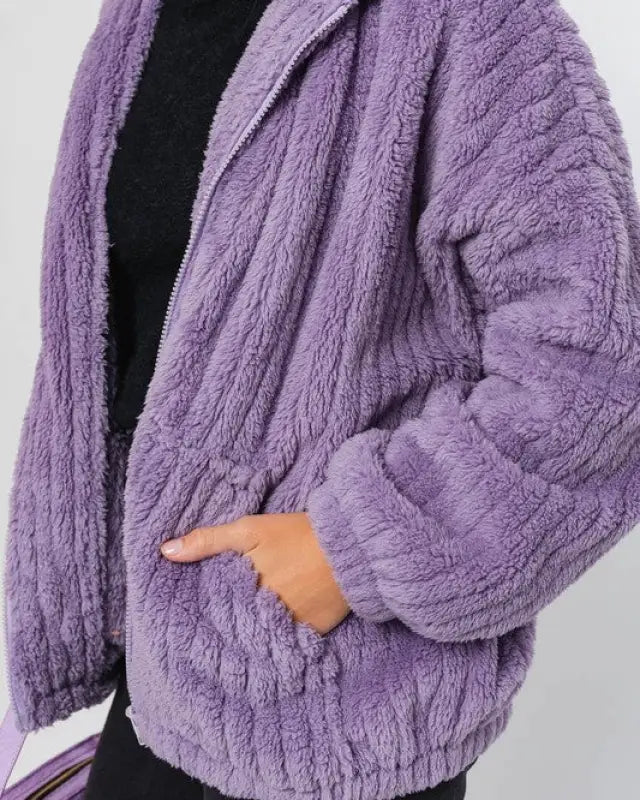 Oversized Fleece Hoodie Jacket