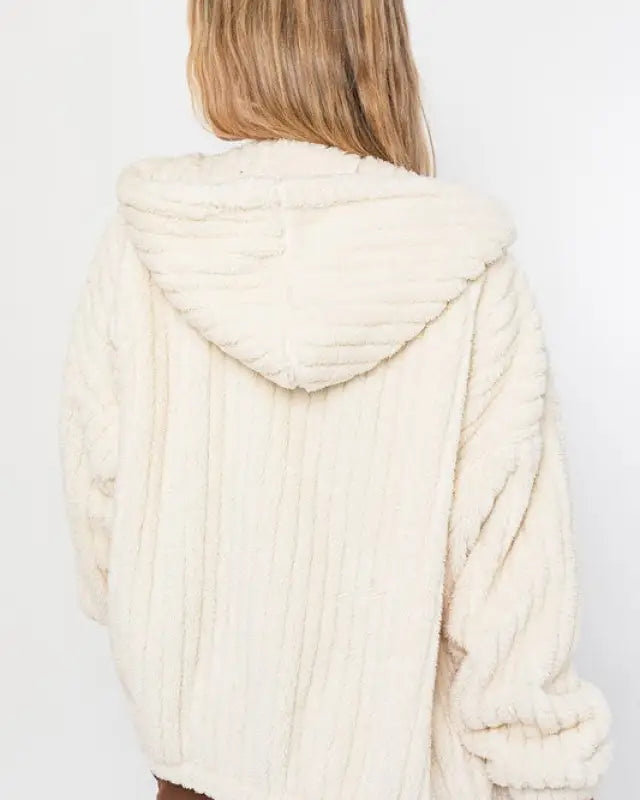 Oversized Fleece Hoodie Jacket