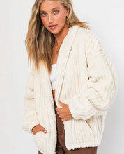 Oversized Fleece Hoodie Jacket