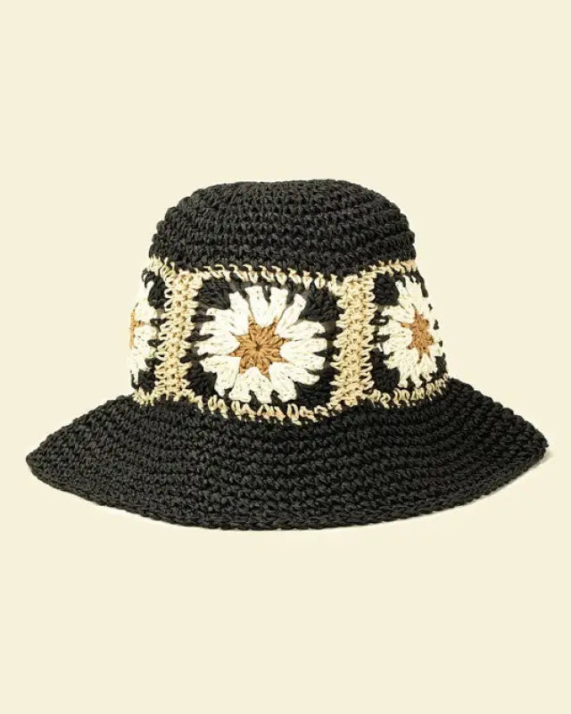 Packable Crochet Granny Square Bucket Hat