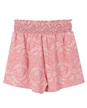 Paisley shirred waist casual shorts