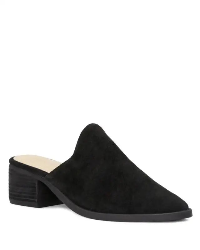 PALMA STACKED HEEL MULES