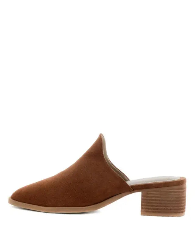 PALMA STACKED HEEL MULES