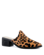 PALMA STACKED HEEL MULES - Animal Print / 5